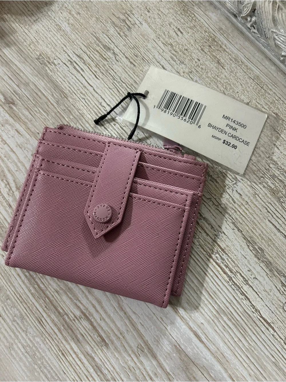 Steve Madden Pink Compact Cardholder Wallet